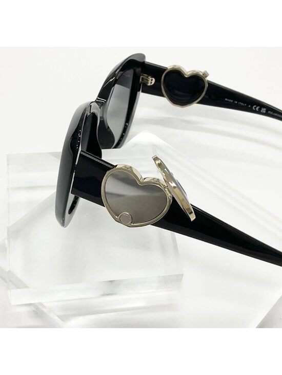 Chanel Sunglasses Coco Mark Heart Mirror Eyewear Black main image 4